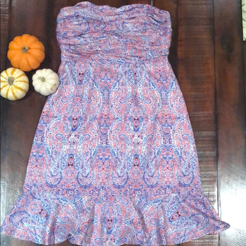 Figure flattering strapless dress